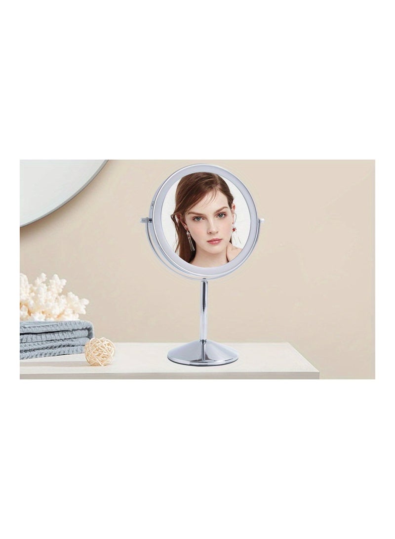 ORiTi Magnifying Mirror With Light  Double Sided  Rechargeable Lighted Makeup Mirror 3 Color Setting Makeup Vanity Mirror With 54 LEDs - Image 2